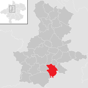 Lage der Gemeinde Meggenhofen im Bezirk Grieskirchen (anklickbare Karte)