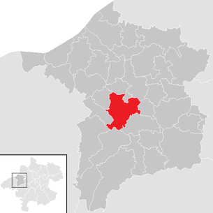 Lage der Gemeinde Mehrnbach im Bezirk Ried im Innkreis (anklickbare Karte)