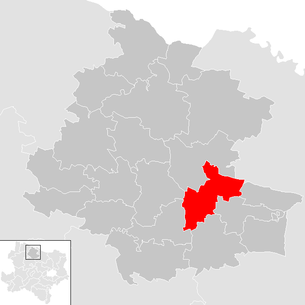 Lage der Gemeinde Meiseldorf im Bezirk Horn (anklickbare Karte)