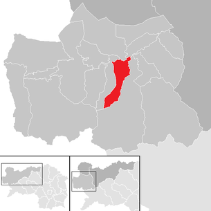 Lage der Gemeinde Michaelerberg in der Expositur Gröbing (anklickbare Karte)