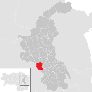 Lage der Gemeinde Mitterdorf an der Raab im Bezirk Weiz (anklickbare Karte)