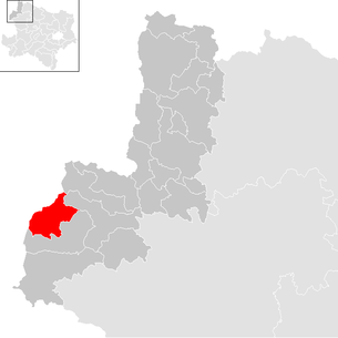 Lage der Gemeinde Moorbad Harbach im Bezirk Gmünd (anklickbare Karte)