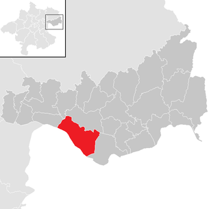 Lage der Gemeinde Naarn im Machlande im Bezirk Perg (anklickbare Karte)