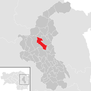 Lage der Gemeinde Naintsch im Bezirk Weiz (anklickbare Karte)