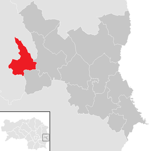 Lage der Gemeinde Nestelbach im Ilztal im Bezirk Fürstenfeld (anklickbare Karte)