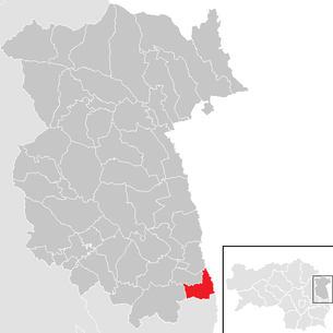 Lage der Gemeinde Neudau im Bezirk Feldbach (anklickbare Karte)