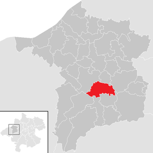 Lage der Gemeinde Neuhofen im Innkreis im Bezirk Ried im Innkreis (anklickbare Karte)