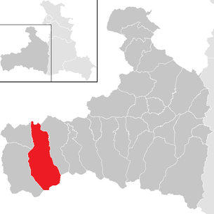 Lage der Gemeinde Neukirchen am Großvenediger im Bezirk Zell am See (anklickbare Karte)