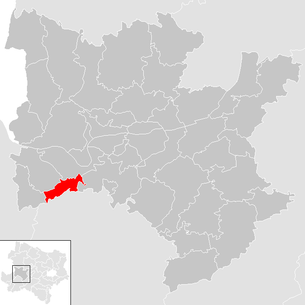 Lage der Gemeinde Neumarkt an der Ybbs im Bezirk Melk (anklickbare Karte)