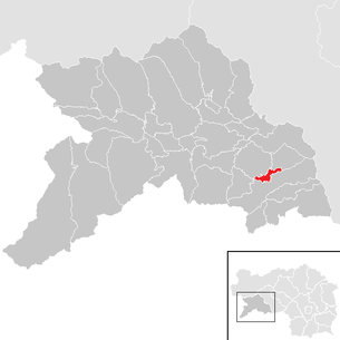 Lage der Gemeinde Neumarkt in Steiermark im Bezirk Murau (anklickbare Karte)