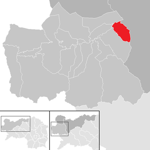 Lage der Gemeinde Niederöblarn in der Expositur Gröbing (anklickbare Karte)