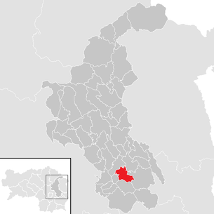 Lage der Gemeinde Nitscha im Bezirk Weiz (anklickbare Karte)