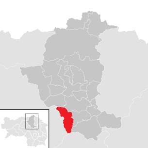 Lage der Gemeinde Oberaich im Bezirk Bruck an der Mur (anklickbare Karte)