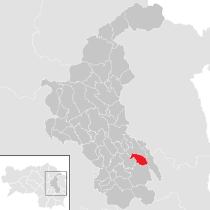 Lage der Gemeinde Oberrettenbach im Bezirk Weiz (anklickbare Karte)