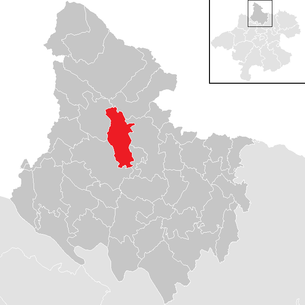 Lage der Gemeinde Oepping im Bezirk Rohrbach (anklickbare Karte)