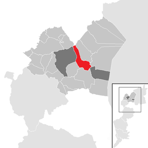 Lage der Gemeinde Oslip im Bezirk Eisenstadt-Umgebung (anklickbare Karte)