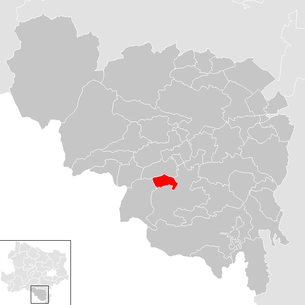 Lage der Gemeinde Otterthal im Bezirk Neunkirchen (anklickbare Karte)