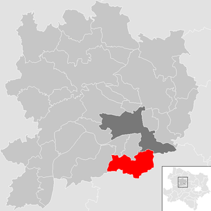 Lage der Gemeinde Paudorf im Bezirk Krems-Land (anklickbare Karte)