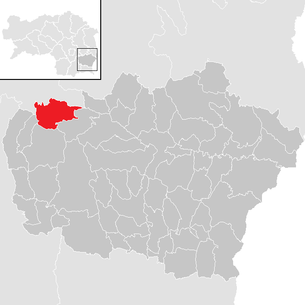 Lage der Gemeinde Petersdorf II im Bezirk Feldbach (anklickbare Karte)