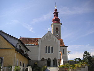 Die  Pfarrkirche von St. Oswald bei Plankenwarth