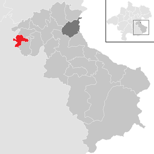 Lage der Gemeinde Pfarrkirchen bei Bad Hall im Bezirk Steyr-Land (anklickbare Karte)