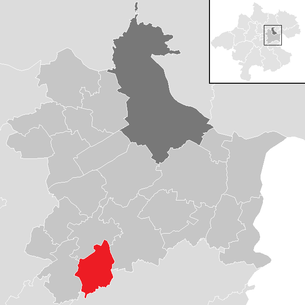 Lage der Gemeinde Piberbach im Bezirk Linz-Land (anklickbare Karte)