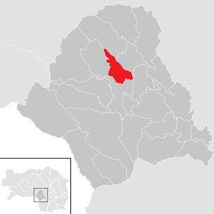 Lage der Gemeinde Piberegg im Bezirk Voitsberg (anklickbare Karte)