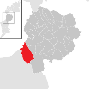Lage der Gemeinde Pilgersdorf im Bezirk Oberpullendorf (anklickbare Karte)