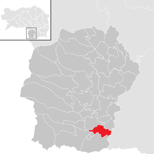Lage der Gemeinde Pitschgau im Bezirk Deutschlandsberg (anklickbare Karte)