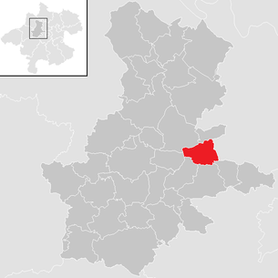 Lage der Gemeinde Pollham im Bezirk Grieskirchen (anklickbare Karte)