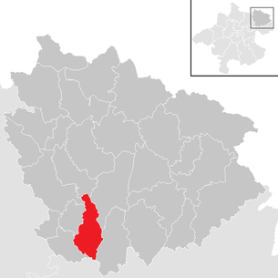 Lage der Gemeinde Pregarten im Bezirk Freistadt (anklickbare Karte)