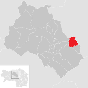 Lage der Gemeinde Proleb im Bezirk Leoben (anklickbare Karte)