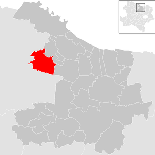 Lage der Gemeinde Pulkau im Bezirk Hollabrunn (anklickbare Karte)