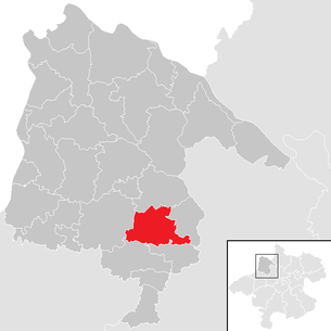 Lage der Gemeinde Raab (Oberösterreich) im Bezirk Schärding (anklickbare Karte)