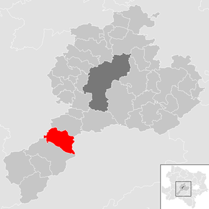 Lage der Gemeinde Rabenstein an der Pielach im Bezirk Sankt Pölten-Land (anklickbare Karte)