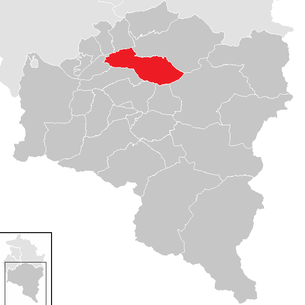 Lage der Gemeinde Raggal im Bezirk Bludenz (anklickbare Karte)