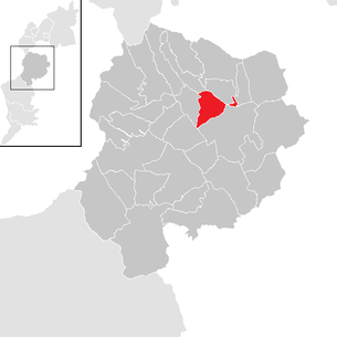 Lage der Gemeinde Raiding im Bezirk Oberpullendorf (anklickbare Karte)