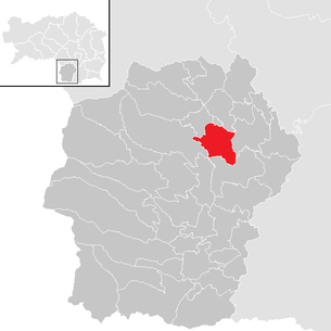 Lage der Gemeinde Rassach im Bezirk Deutschlandsberg (anklickbare Karte)