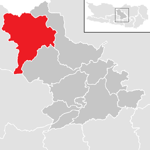 Lage der Gemeinde Reichenau (Kärnten) im Bezirk Feldkirchen (anklickbare Karte)
