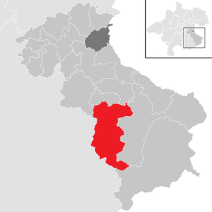 Lage der Gemeinde Reichraming im Bezirk Steyr-Land (anklickbare Karte)