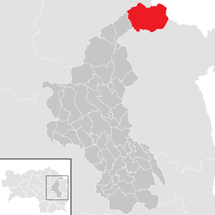 Lage der Gemeinde Rettenegg im Bezirk Weiz (anklickbare Karte)