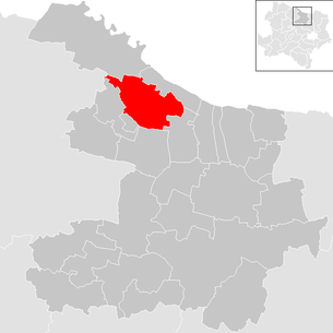 Lage der Gemeinde Retz im Bezirk Hollabrunn (anklickbare Karte)