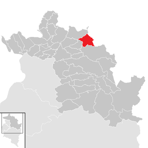 Lage der Gemeinde Riefensberg im Bezirk Bregenz (anklickbare Karte)