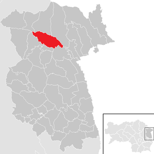 Lage der Gemeinde Riegersberg im Bezirk Feldbach (anklickbare Karte)