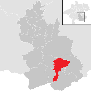 Lage der Gemeinde Roßleithen im Bezirk Kirchdorf an der Krems (anklickbare Karte)