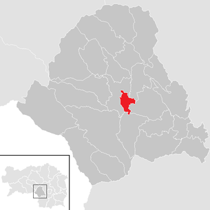 Lage der Gemeinde Rosental an der Kainach im Bezirk Voitsberg (anklickbare Karte)