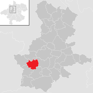 Lage der Gemeinde Rottenbach (Oberösterreich) im Bezirk Grieskirchen (anklickbare Karte)