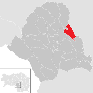 Lage der Gemeinde Södingberg im Bezirk Voitsberg (anklickbare Karte)