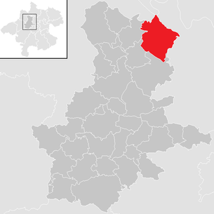 Lage der Gemeinde Sankt Agatha im Bezirk Grieskirchen (anklickbare Karte)