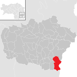 Lage der Gemeinde Sankt Anna am Aigen im Bezirk Feldbach (anklickbare Karte)